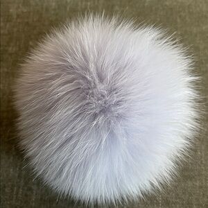 Light Purple Fox Fur Pom Pom Keychain